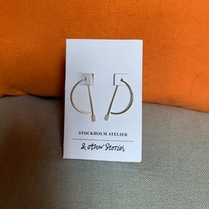 Pendant gold earrings from &other stories